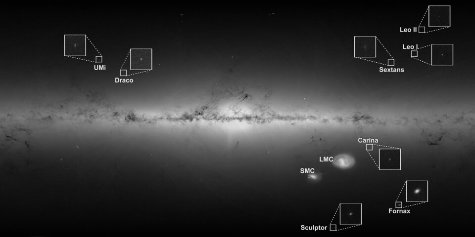 Gaia laat zien dat de meeste dwergstelsels rond de Melkweg nieuwkomers zijn