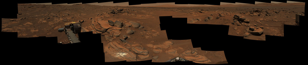 Jezerokrater op Mars is vulkanisch van oorsprong én z'n stenen bevatten organische moleculen