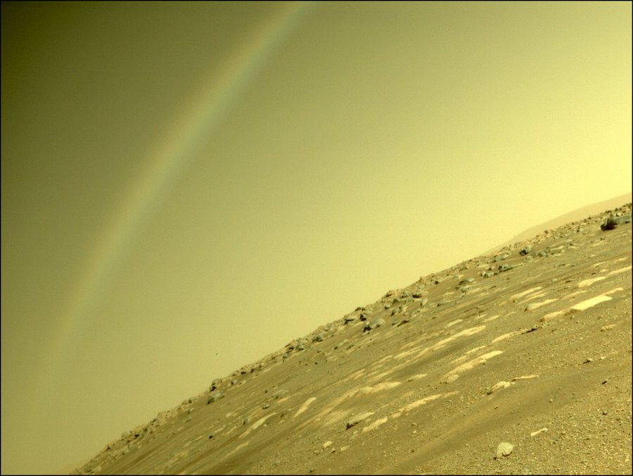 Komen er ook regenbogen op Mars voor?
