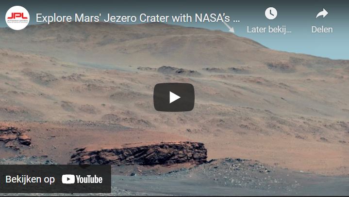 Video: panoramabeelden van de Jezero-krater op Mars