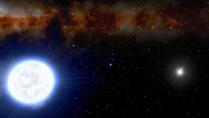 Kosmische 'spin' ontdekt van een zich vormende witte dwerg vlakbij een jonge pulsar