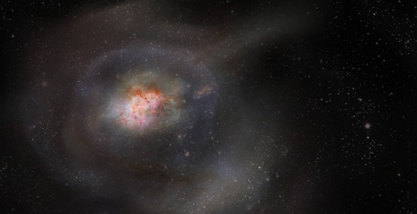 Waar blijft het gas van een starburst galaxy?