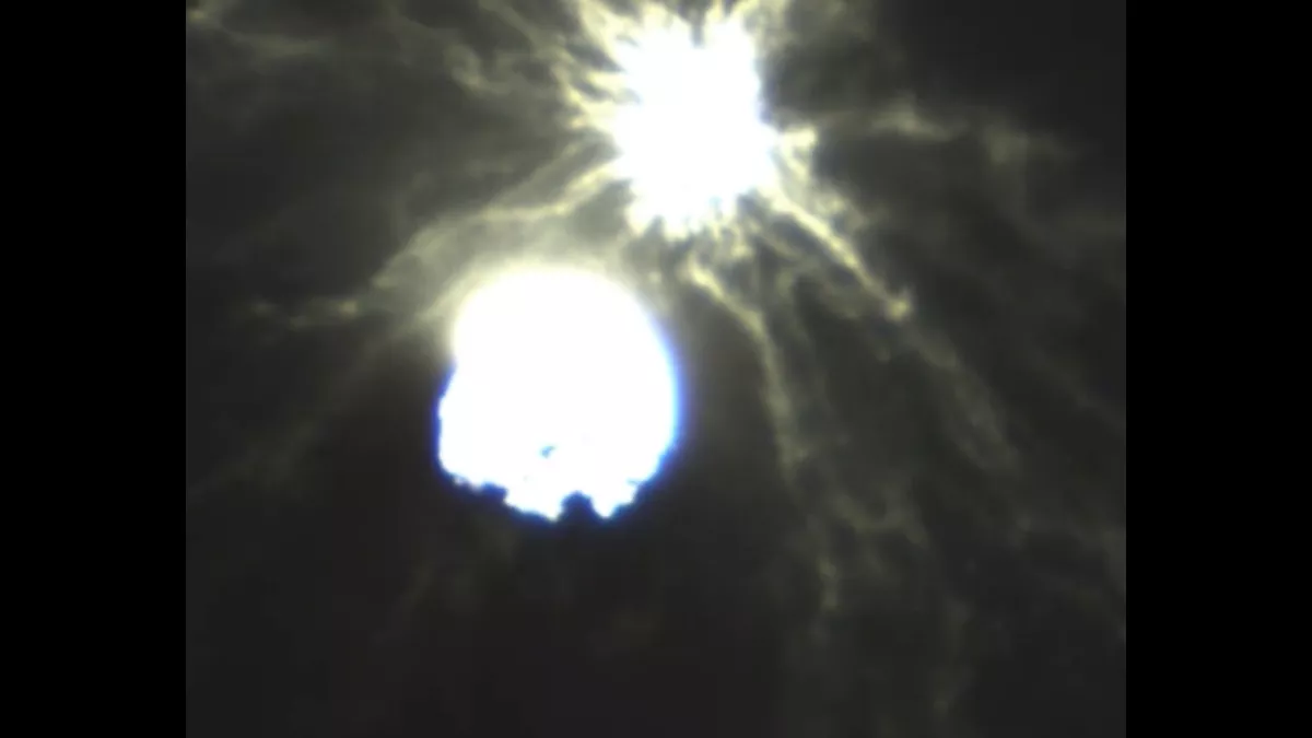 Inslag van DART op Dimorphos gezien door de LICIACube satelliet