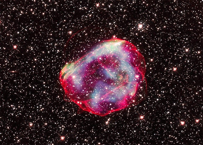 Kosmisch speurwerk laat zien dat supernovarestant SNR 0519-69.0 minder dan 670 jaar geleden ontstond