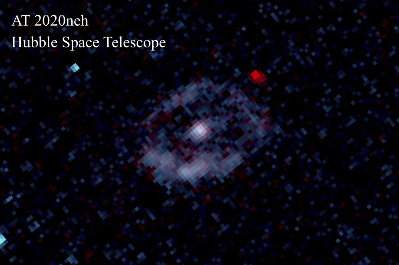 Middelgroot zwart gat in dwergstelsel verraadt zichzelf door een ster op te slokken