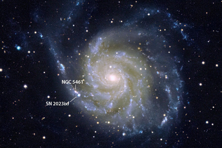 Supernova verschenen in M101, het Windmolenstelsel