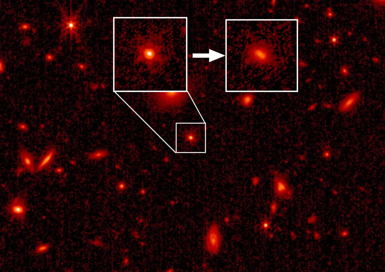 Webb heeft voor het eerst sterlicht gezien bij quasars (lees: een superzwaar zwart gat) in het vroege heelal