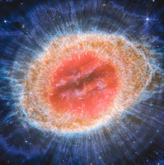 De Ringnevel (M57), gezien door Webb's MIRI