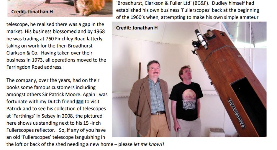 Astroblogger Jan Brandt in de Bath Astronomers Newsletter June 2023