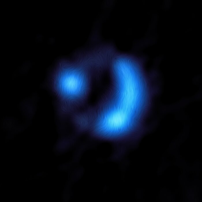 De verste waarneming ooit van het magnetische veld van een sterrenstelsel