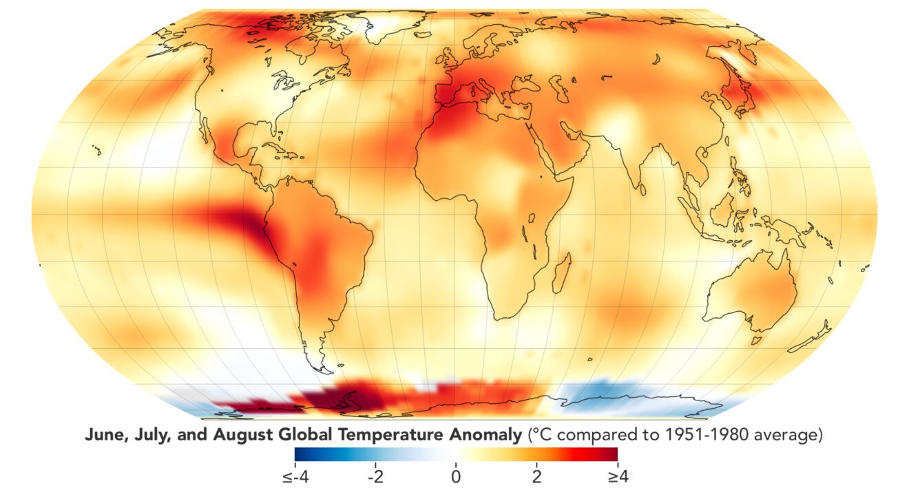 NASA: de zomer van 2023 was de warmste ooit gemeten