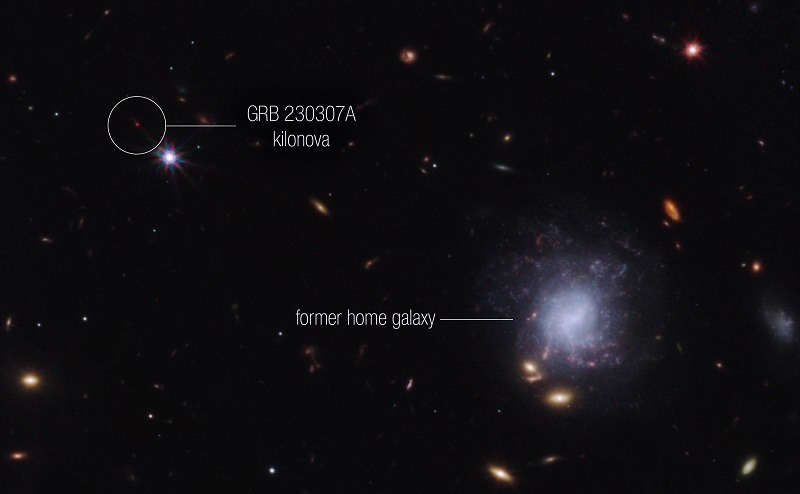 Astronomen zien zware elementen ontstaan na heldere gammaflits