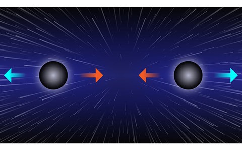 In een eeuwig uitijend heelal kunnen 'perfecte paren' van zwarte gaten ontstaan