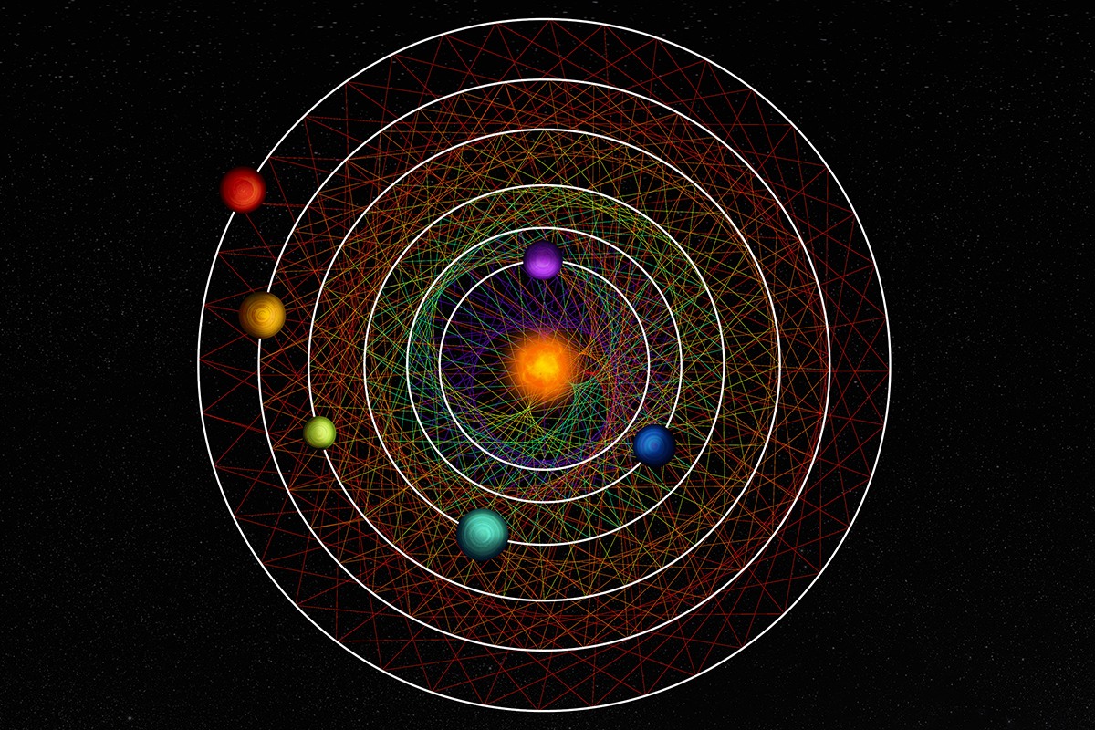 Zes planeten in één systeem ontdekt die een soort kosmische wals uitvoeren