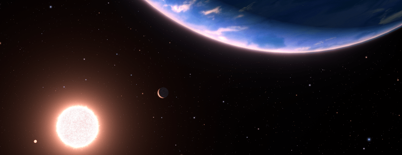 Hubble heeft waterdamp ontdekt in de atmosfeer van een kleine exoplaneet