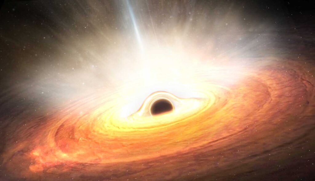 Astronomen ontdekken met de XMM-Newton een zwart gat tijdens het 'omdraaien van de accretieschijf-tafel'