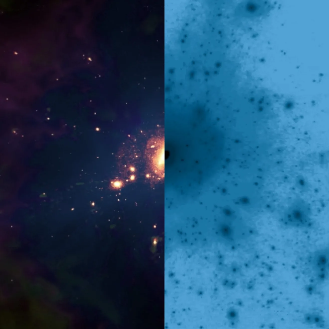 Invloed gemeten van donkere materie op de ontwikkeling van sterrenstelsels