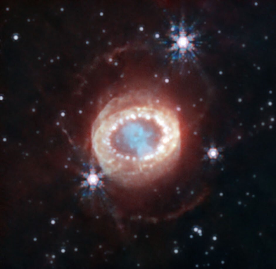 Het 'parelsnoer' van supernova 1987A kan verklaard worden door Crow instabiliteiten