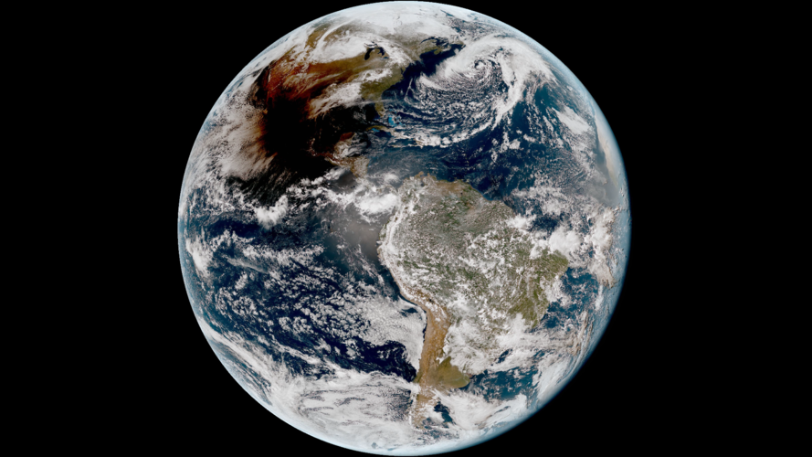 De totale zonsverduistering van 8 april gezien vanuit de ruimte