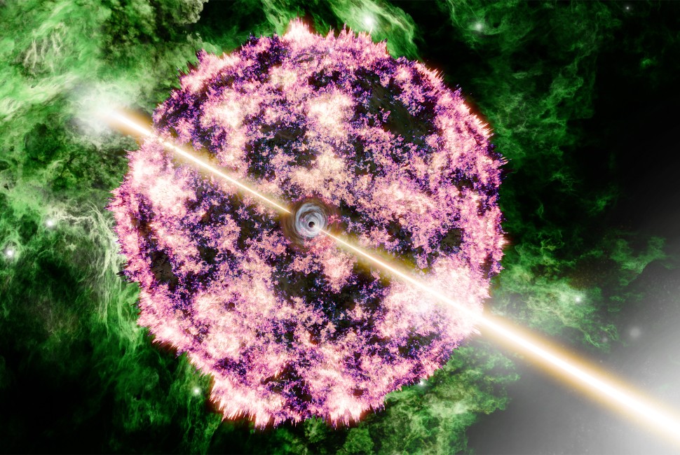 De helderste gammaflits ooit - GRB 221009A - ontstond door de instorting van een zware ster